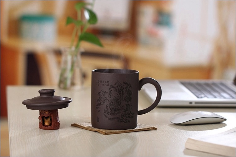 
                                        
                                        品茶忆友 茶具 茶杯宜兴紫砂杯泡茶杯 横舟无野                