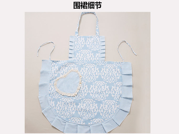 蔻姿（cozzylife）加厚布艺 印花厨房三件套 暮蓝 75cm*70cm