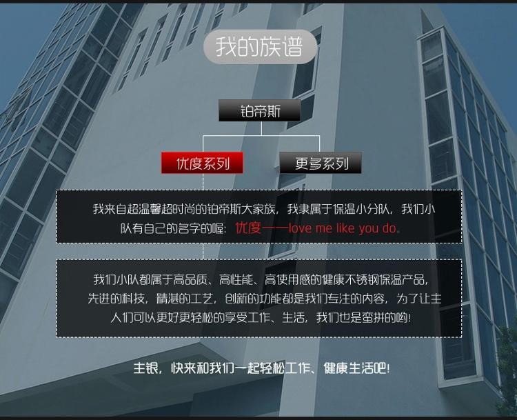 铂帝斯Bodeux 简单爱真空保温提锅1.5L 304不锈钢保温饭盒 内附餐具