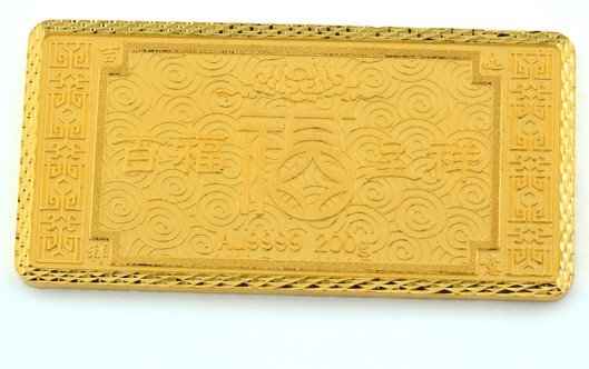 萃华金店-千足金黄金金条-百福金条(30g)