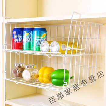 Under The Clapboard Hanging Basket Wardrobe Storage Rack Kitchen Under The Clapboard Hanging Basket Wardrobe Storage Rack Kitchen Cabinet Finishing Shelf Dormitory Desk Fridge Hanger Single Pack Ez Stan