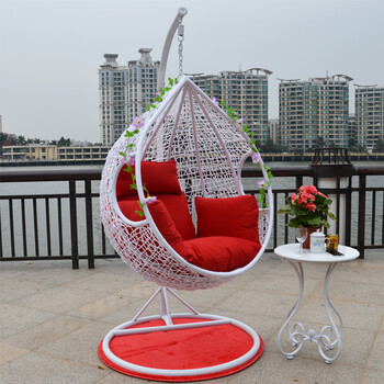 Master Kun Outdoor Leisure Swing Chair Indoor Balcony Hanging Basket Master Kun Outdoor Leisure Swing Chair Indoor Balcony Hanging Basket Rocker White With Cushion Carpet Single