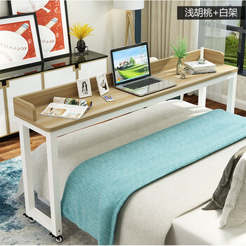 懐double Bed Table Twin Desk Movable Computer Modern 懐double Bed Table Twin Desk Movable Computer Modern Minimalist Lazy Laptop Desktop Simple Writing Protection Light Walnut