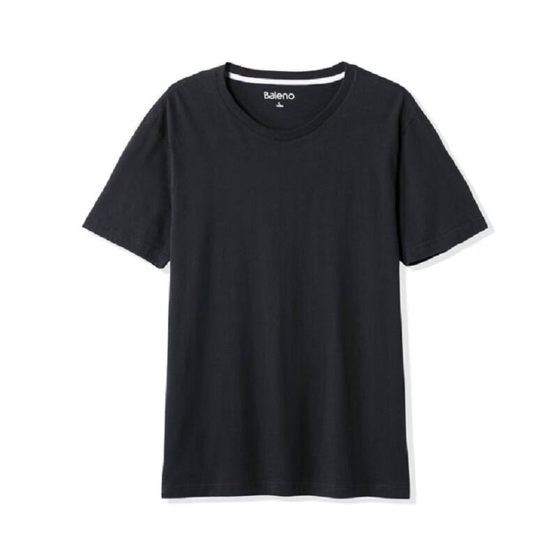 Baleno黑色圆领宽松T恤图片