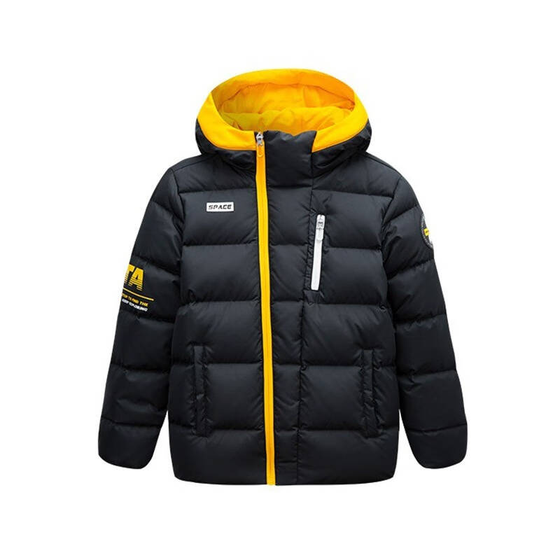 安踏连帽男童羽绒服图片
