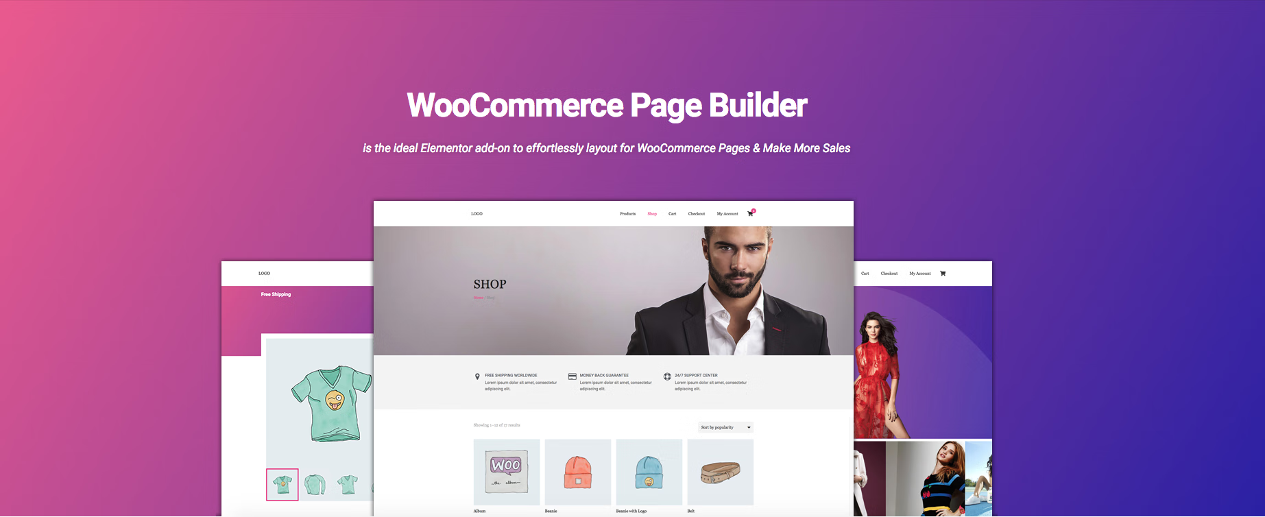 「WP插件」 WooCommerce Page Builder For Elementor 破解专业版 【英文原版】