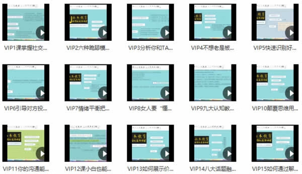 山本教育《素云12期VIP恋爱课程》视频教学插图1