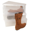 

QingWei thick transparent flip storage boot box boots 3 pieces