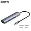 Baseus 6in1 Adaptador HUB USB Tipo C a USB 30 HDMI RJ45 para computadora portátil MacBook Pro HUB USB Splitter