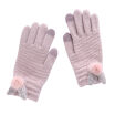 New Women Winter Gloves with Plush Ball Decoration Touchscreen Wool Thick Texting Driving Cycling Running Gloves