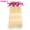 Mydiva 613 Blonde Virgin Hair Straight 3 Bundles Brazilian Platinum Human Extensions mydiva kopen in de aanbieding