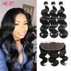 Alot Human Hair Brazilian Virgin Lace Frontal Closure With 3 Bundle Weave Body Wave Natural Black alot kopen in de aanbieding Alot Human Hair Brazilian Virgin Lace Frontal Closure With 3 Bundle Weave Body Wave Natural Black alot kopen in de aanbieding