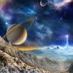 Papel pintado mural personalizado 3D para el espacio exterior de la pared Planeta mundo asombroso de la astronomía Papel pintado de la pared para la sala de estar Sofá Telón de fondo