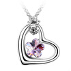 Flower Necklace Crystal from Austrian High Quality Heart Pendants Necklace For Women Bijouterie Female Gift 112