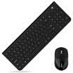 Blackjazz AJAZZ 325i mute wireless keyboard&mouse set retro round keychain Monarch black desktop notebook keyboard&mouse home office