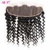 Alot Malaysian Deep Wave Virgin Hair Frontal Lace Closure 134 Human Natural Color huismerk kopen in de aanbieding