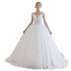 Circelee Tulle V Neck Flower Ball Gown Sexy Wedding Bridal circelee kopen in de aanbieding