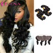 Serena Lace Frontal Closure With Bundles Loose Wave 4 Peruvian Frontals Baby Hair serena kopen in de aanbieding