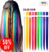 Rhyme 9Pcs Wig Pieces For Girlsdolls Clip Inon Colored Hair Extensionsrainbow Color huismerk kopen in de aanbieding