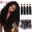 Serena Brazilian Deep Wave Lace Frontal Closure With Bundles Curly Virgin Hair serena kopen in de aanbieding