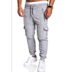 Mens Sweatpants Casual Trousers Fashion Sweatpants Striped Pleated Zipper Design Jogging Pants Man