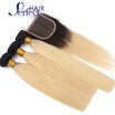 Perfecthair 8A Ombre Virgin Brazilian Straight Hair 3 Bundles With Closure 1B613 Blonde Human Weave perfecthair kopen in de aanbieding Perfecthair 8A Ombre Virgin Brazilian Straight Hair 3 Bundles With Closure 1B613 Blonde Human Weave perfecthair kopen in de aanbieding