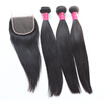 Shinehair Grade 9A Hair Cambodian Straight Bundles With Lace Closure Human shinehair kopen in de aanbieding