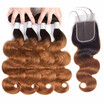 Hcdiva Pre Colored Ombre Bundles With Closure Virgin Brazilian Body 4 T1B 30 Dark Roots Chestnut Brown Human hcdiva kopen in de aanbieding Hcdiva Pre Colored Ombre Bundles With Closure Virgin Brazilian Body 4 T1B 30 Dark Roots Chestnut Brown Human hcdiva kopen in de aanbieding