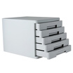 Joy Collection Deli 9773 Five Layers Of Hard Plastic File Cabinet Gray joy collection kopen in de aanbieding
