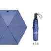 Obolts 30 sunscreen umbrella black plastic super sunscreen UV umbrella white Korea simple small fresh Sen sunny umbrella female umbrella 6 bone sapphire blue