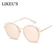 Likeus New Arrival Polarized Sunglasses Design Round Cat Eye Female Trend Ladies Shopping Street Sunglasse likeus kopen in de aanbieding