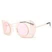 SHAUNA ultraligero punk gafas de sol mujer gafas de sol ahueca hacia fuera los hombres gafas de sol redondos redondos UV400
