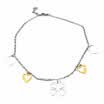 Collar del encanto del corazón de la hoja del trébol del acero inoxidable de las mujeres de la moda