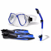 Snorkel Gear Set Snorkel Tube Fin Tempered Diving Mask para adultos