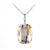 Aiyaya America&Europen Style Yellow Crrystal 10kt Gold Plated Pendant Necklaces