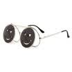 SHAUNA lindo sonriente cara plegable gafas de sol punk lente doble vidrios steampunk teñido UV400