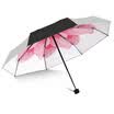 Cmon pink umbrella parasol sunscreen umbrella black plastic small black umbrella folding umbrella umbrella female UV protection 8 bone five fold white