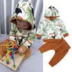Chicos recién nacidos niñas tops con capucha pantalones largos conjunto de ropa infantil chándal