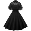 Gbtiger Vintage Pin Up Dress With Sheer Mesh Cape gbtiger kopen in de aanbieding
