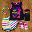 Duopindun 2Pcs Toddler Baby Girl Outfit Clothes Romper T Shirt Topstripe Pants Set duopindun kopen in de aanbieding