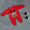 US Christmas Lovely Newborn Baby Boy Girl Elk Red Romper Bodysuit Clothes Outfit
