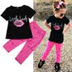 Nueva camiseta de algodón para niños pequeños para bebés y niños pequeños pantalones 2PCS Outfit Set Chándal