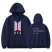 BTS BT21 Love Yourself Sudadera con capucha Sudaderas Bangtan boys Outwear Anime Kpop