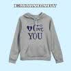 Fashion Men Woman Hoodies Pullover Hooded I LOVE YOU sweatshirt Casual Hoody UK
