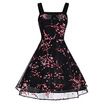 Gbtiger Retro Floral Print Bowknot Flare Dress gbtiger kopen in de aanbieding