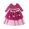 UK Princess Baby Girls Kid Lace Bridemaid Wedding Party vestido de fiesta vestido de fiesta vestido de fiesta