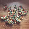 Niños recién nacidos niñas bebés trajes ropa vestido superior con girasol partes inferiores 2 piezas