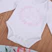 AU Stock Toddler Infant Baby Floral Mameluco de algodón Pantalones largos Trajes Conjunto de ropa