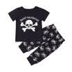 AU Newborn Toddler Baby Boys Skull Outfits T-shirt TopsPants 2PCS Set Clothes