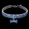 Collar de perro con diamantes de imitación de EE UU Y lazo suave para perrito cachorro gato mascota pequeña